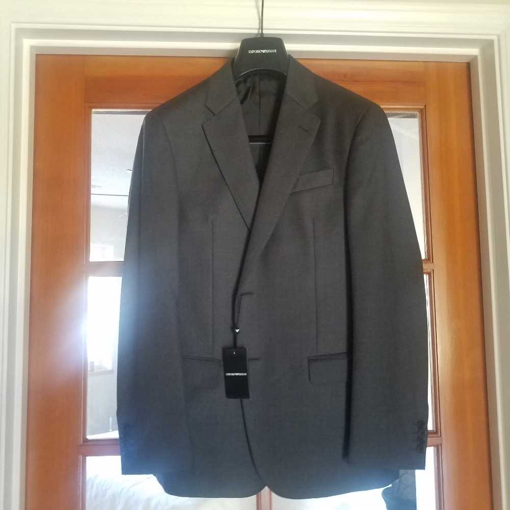 Emporio Armani 40R Grey Suit G Line Super 130's Wool 100% Authentic NWT